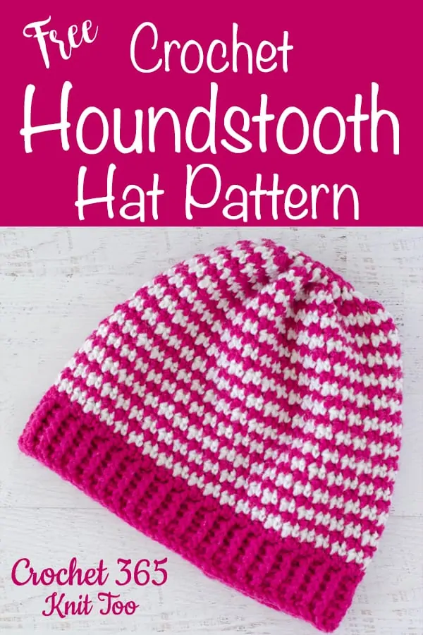 Crochet Houndstooth Hat