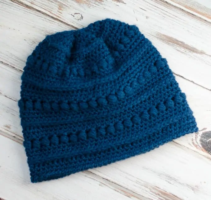 Blueberry Bead Stitch Beanie - Crochet 365 Knit Too