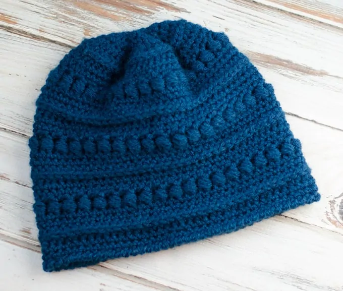 Blueberry Bead Stitch Beanie