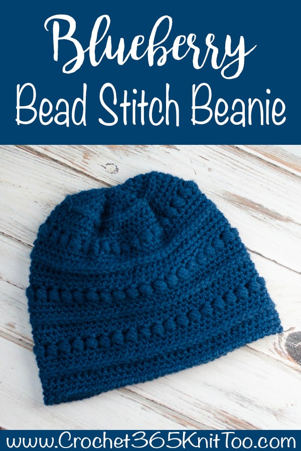 Blueberry Bead Stitch Beanie