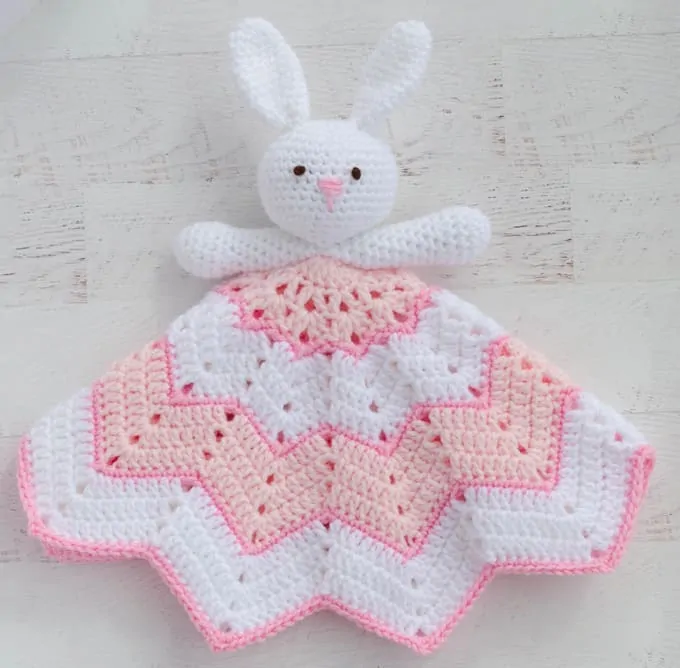 Big Little Honey Bunny Knotted Lovey Crochet Bunny PATTERN 