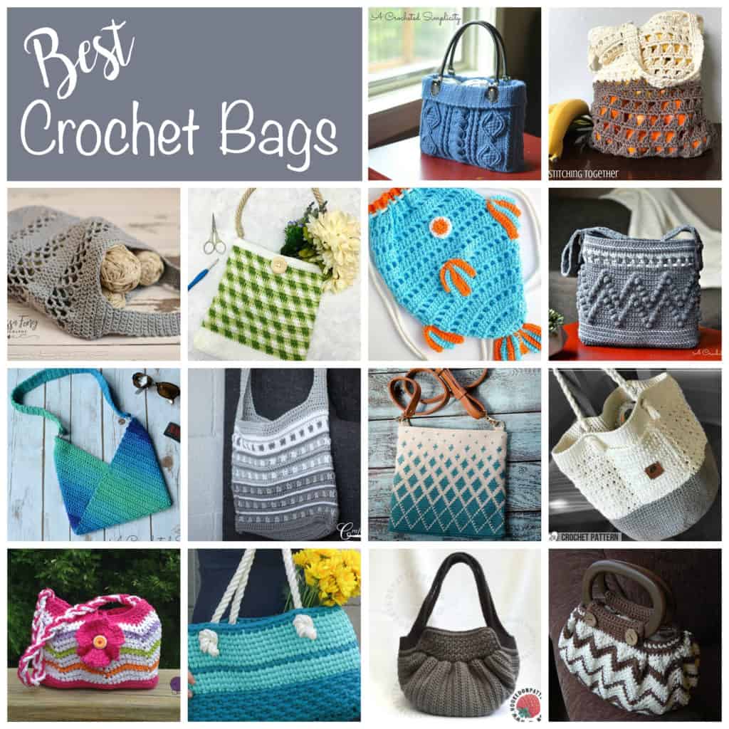 Collage of Crochet Bag Patterns