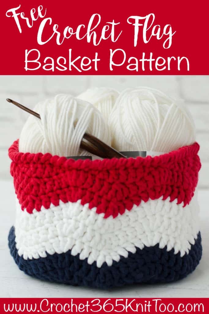 Crochet Flag Basket - Waves of Glory