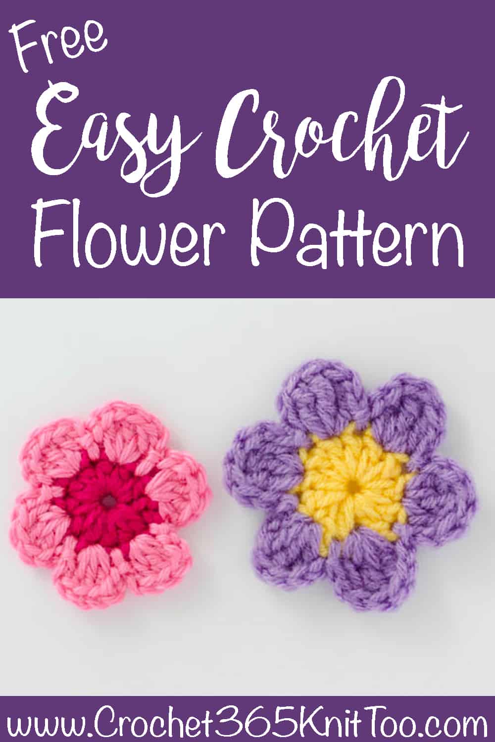 Easy Crochet Flower Pattern Crochet 365 Knit Too
