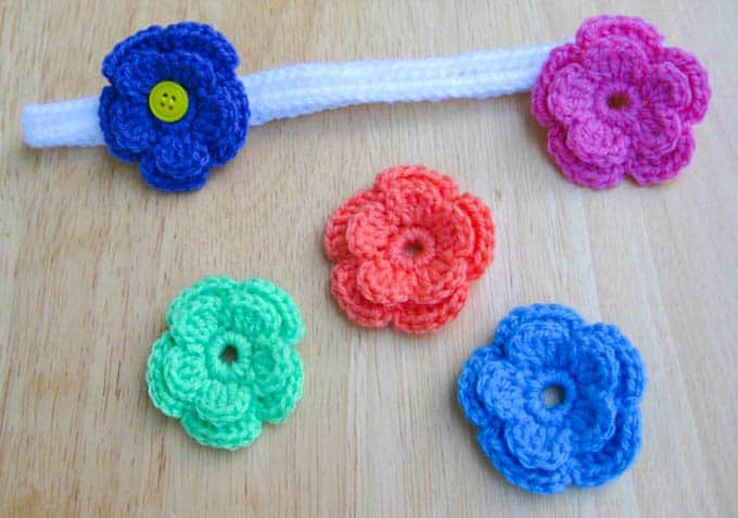 Changeable Crochet Flower Headband