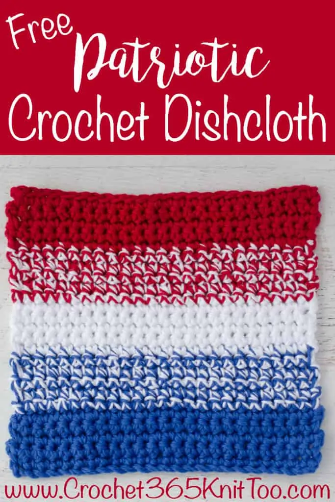 Patriotic Crochet Dishcloth Pattern Graphic