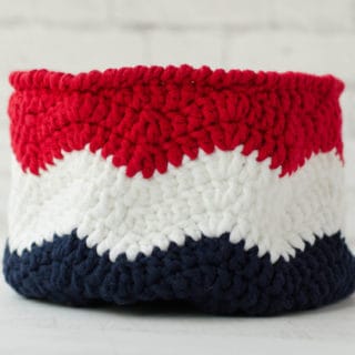 Crochet Flag Basket - Waves of Glory