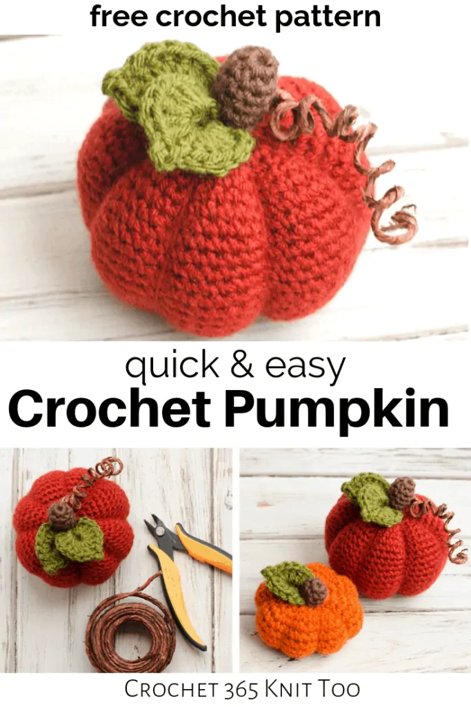 image of various crochet pumpkins