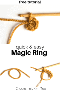 How to Crochet a Magic Ring - Crochet 365 Knit Too