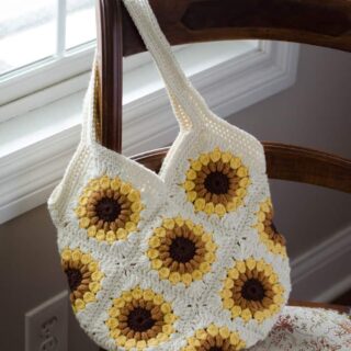 crochet sunflower bag