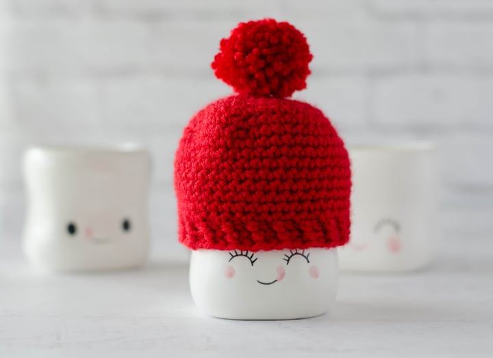 Crochet Marshmallow Mug Hat