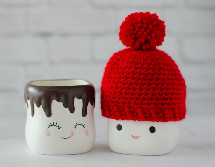 Crochet Marshmallow Mug Hat