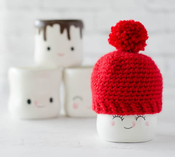 Crochet Marshmallow Mug Hat