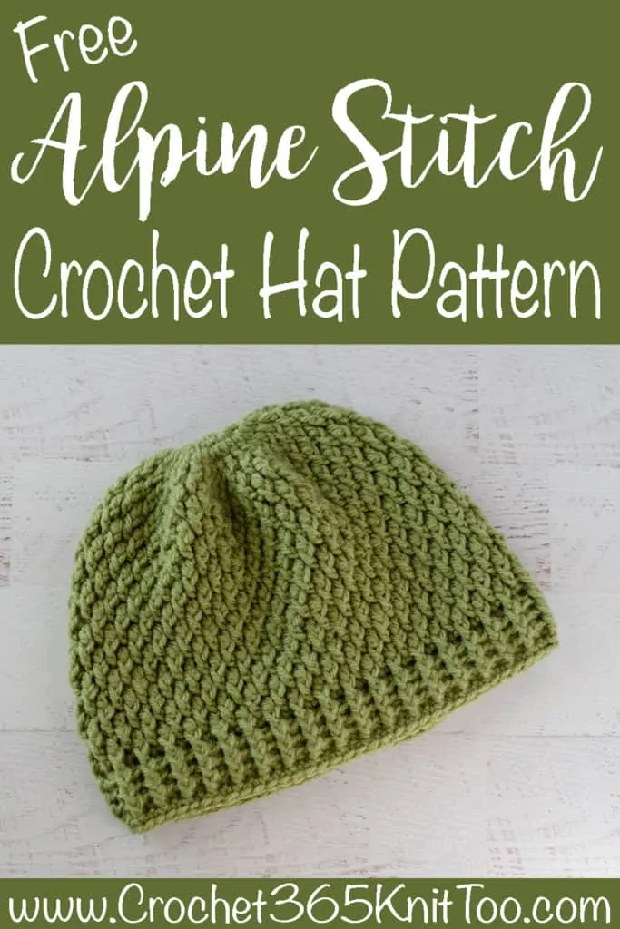 Alpine Stitch Crochet Hat