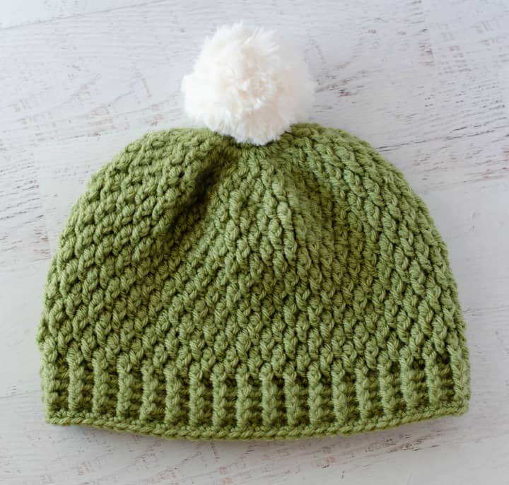 Alpine Stitch Crochet Hat