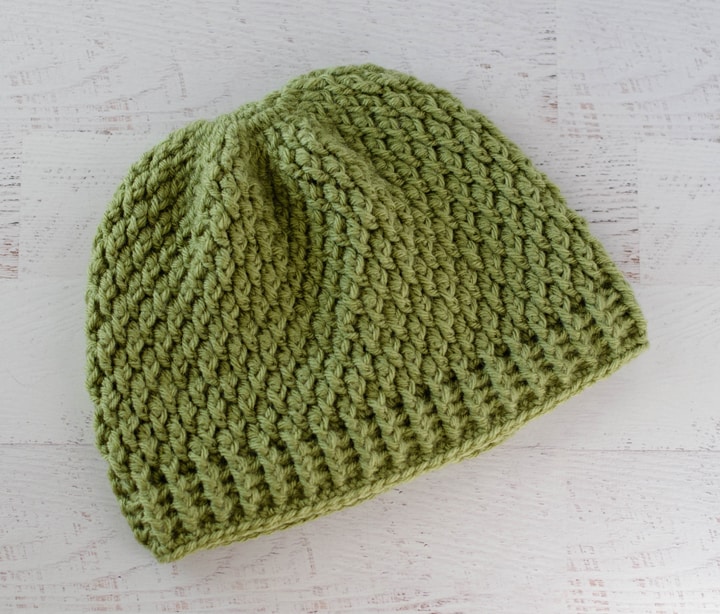 Alpine Stitch Crochet Hat