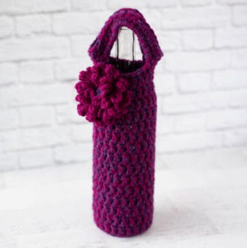 Scrap Yarn Crochet Wine Cozy