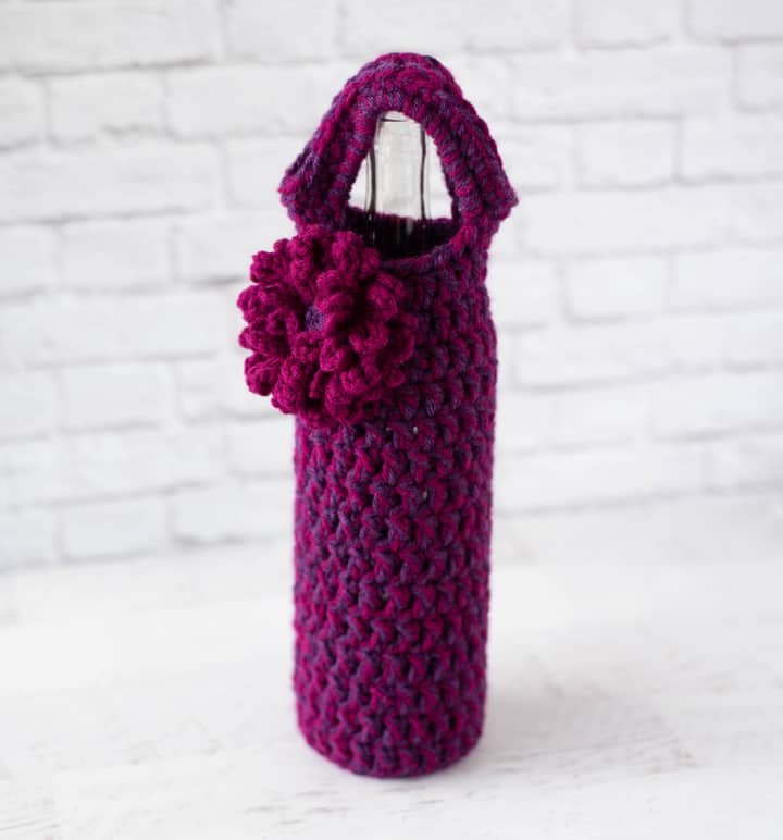 Scrap Yarn Crochet Wine Cozy