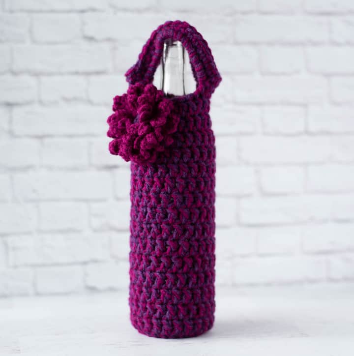 Scrap Yarn Crochet Wine Cozy