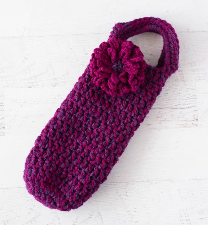 Scrap Yarn Crochet Wine Cozy