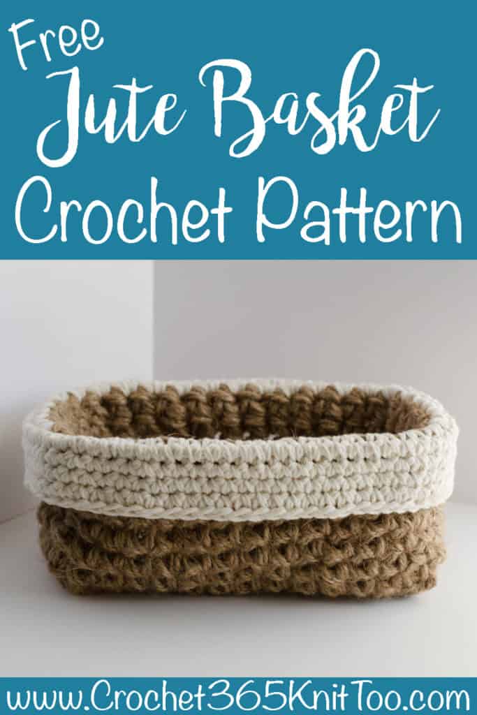Crochet Jute Basket image