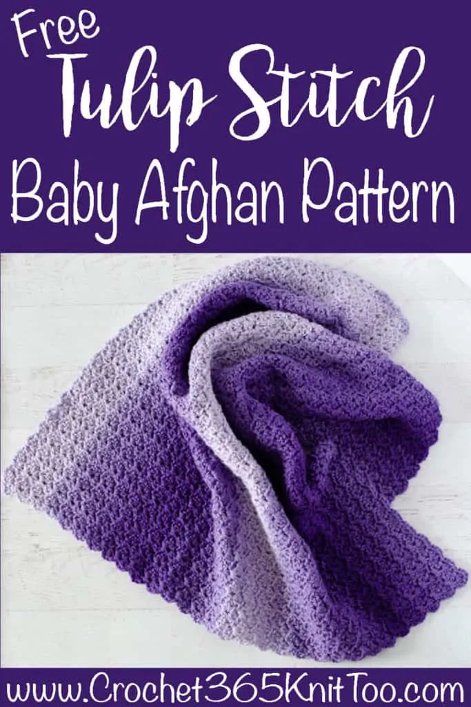 Image of tulip stitch baby afghan
