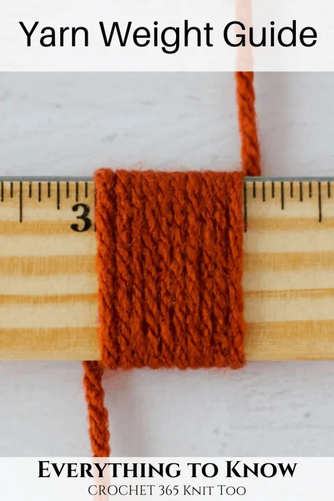 Yarn weights chart