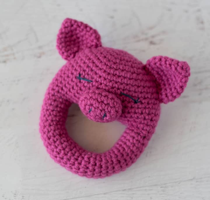 Crochet Pig Rattle