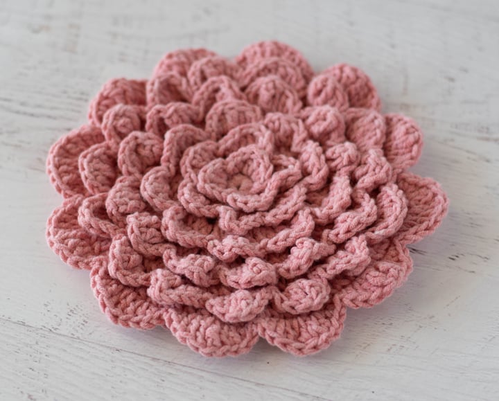 crochet flower petals