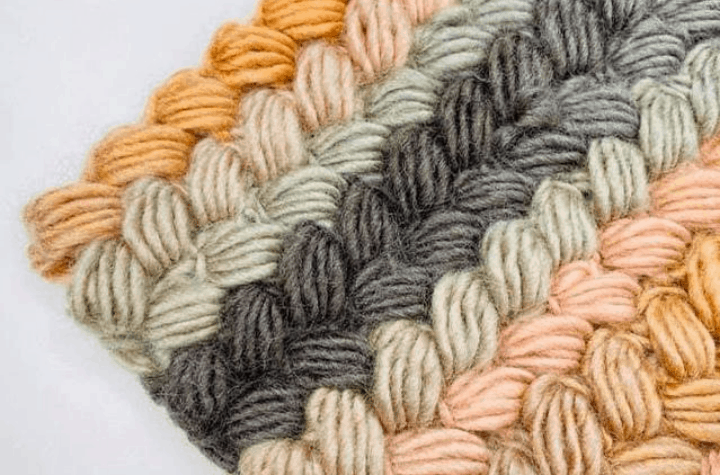 crochet stitch pattern multi color yarn