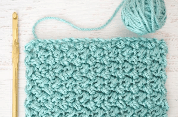 crochet stitch pattern blue yarn