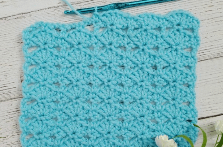 crochet stitch pattern blue yarn