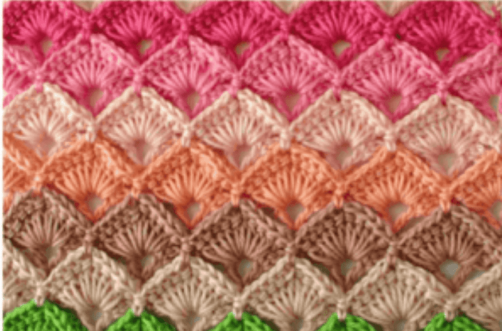 crochet stitch pattern multi color yarn