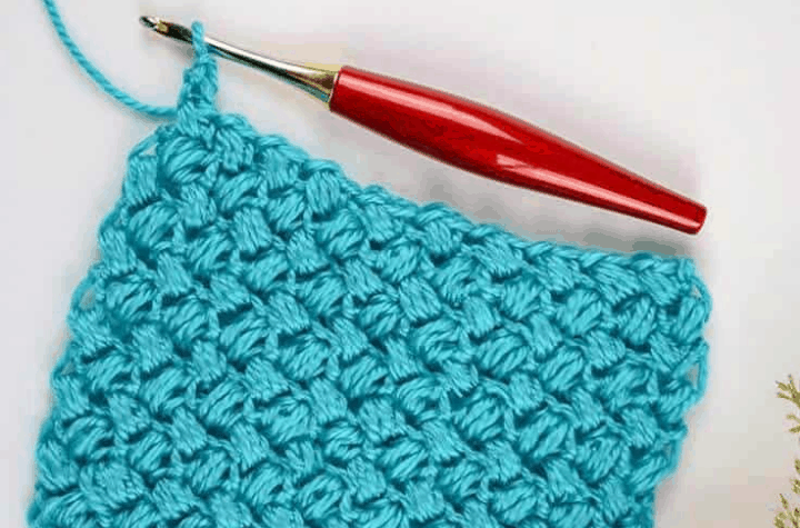 crochet stitch pattern blue yarn