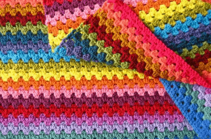 crochet stitch pattern bright yarn