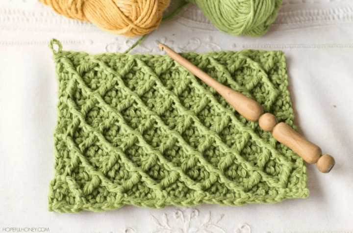 crochet stitch pattern green yarn