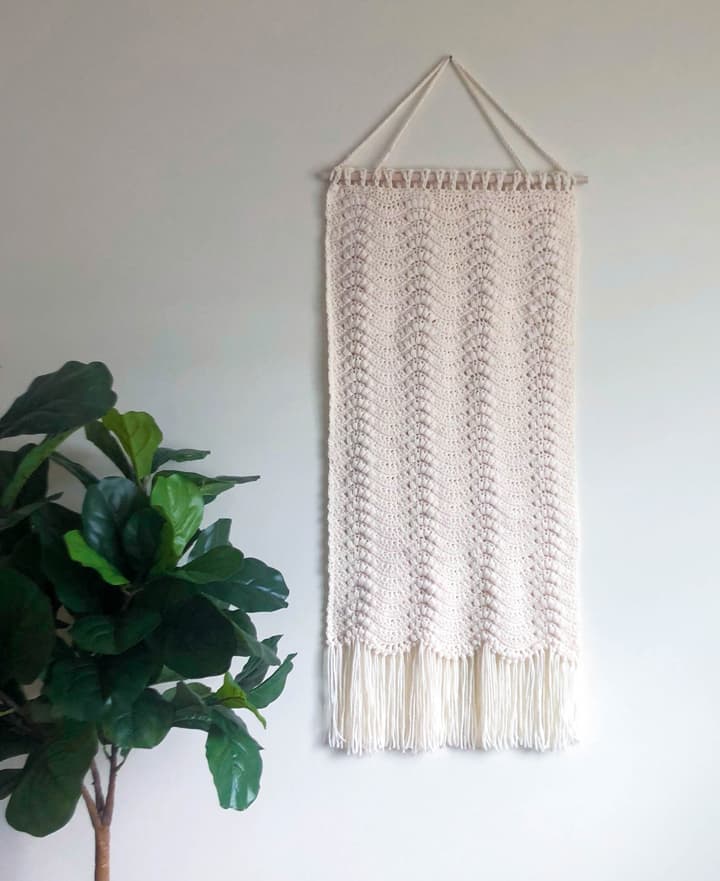 Boho Wave Crochet Wall Hanging