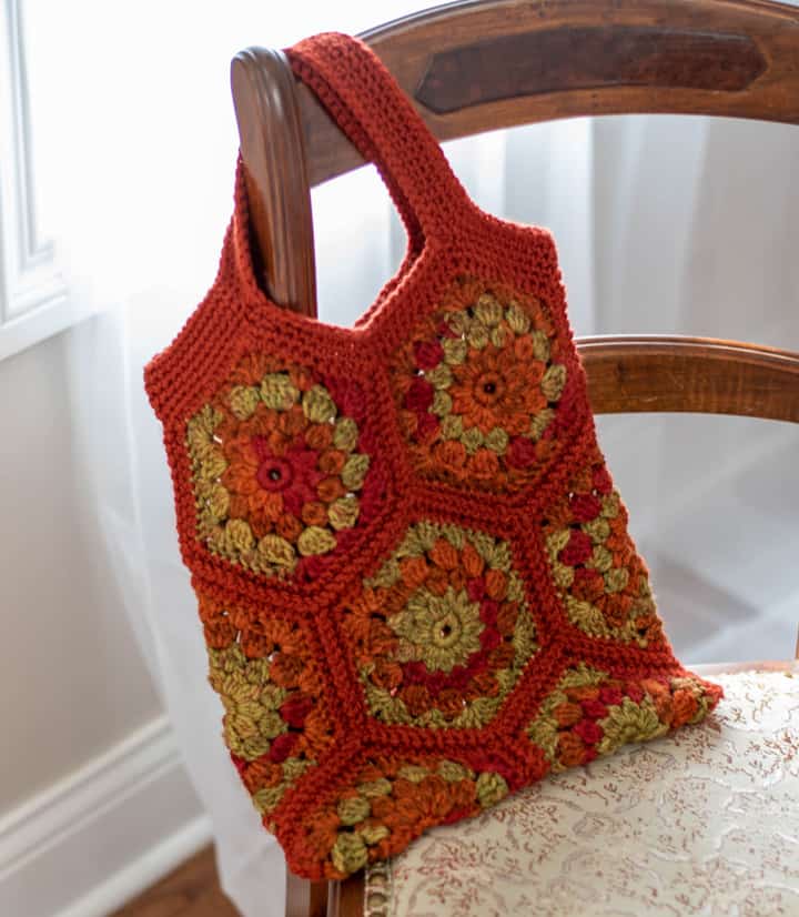 Happy Hexagon Crochet Tote Bag Pattern
