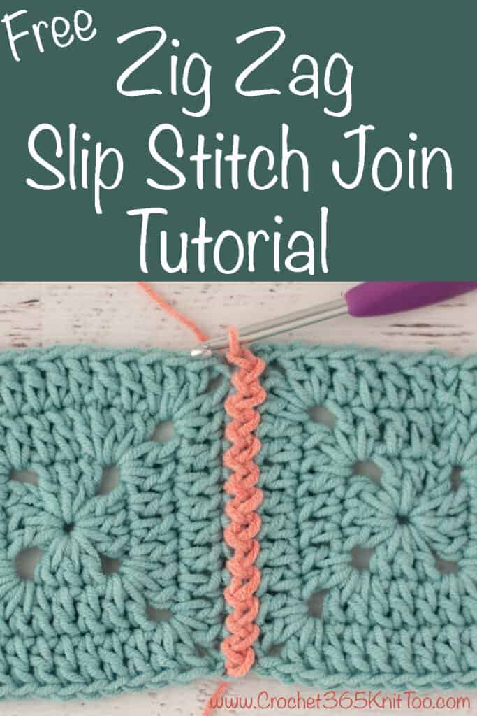 Zig Zag Slip Stitch Join Crochet 365 Knit Too