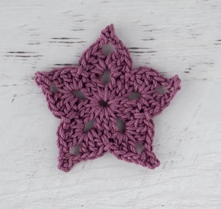purple crochet star