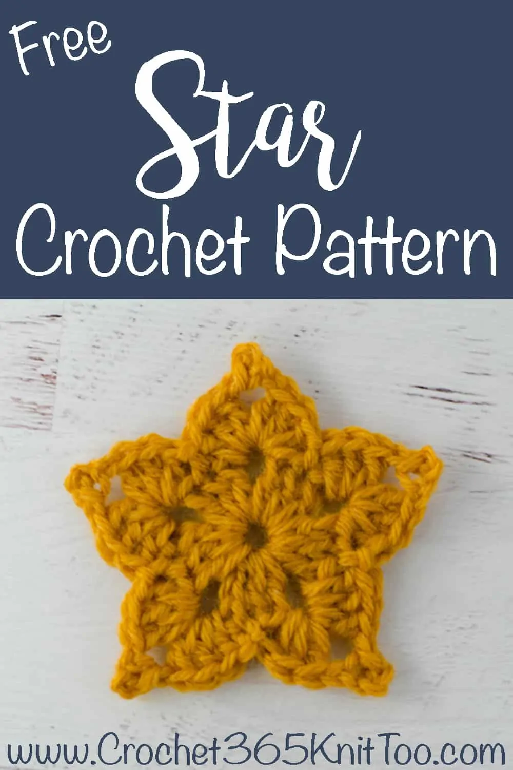 yellow crochet star