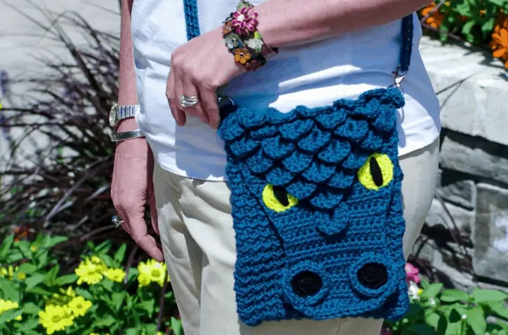 crochet dragon purse