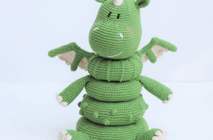 crochet amigurumi dragon ring toy