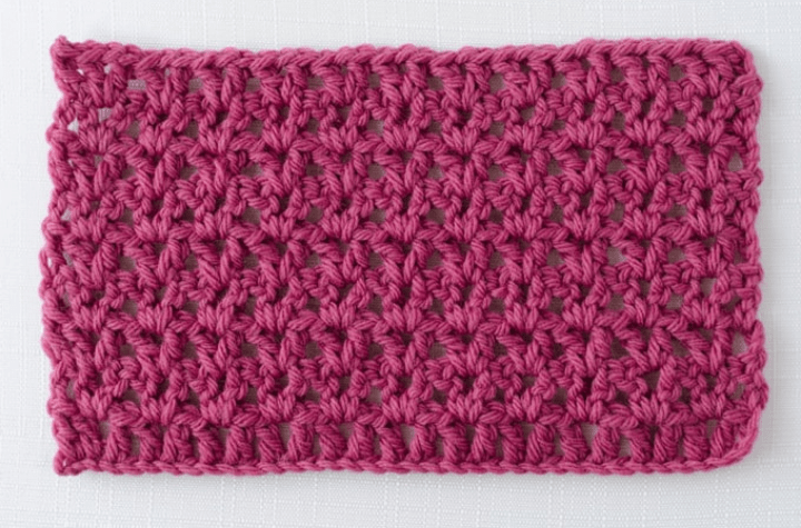 Pink crochet sample