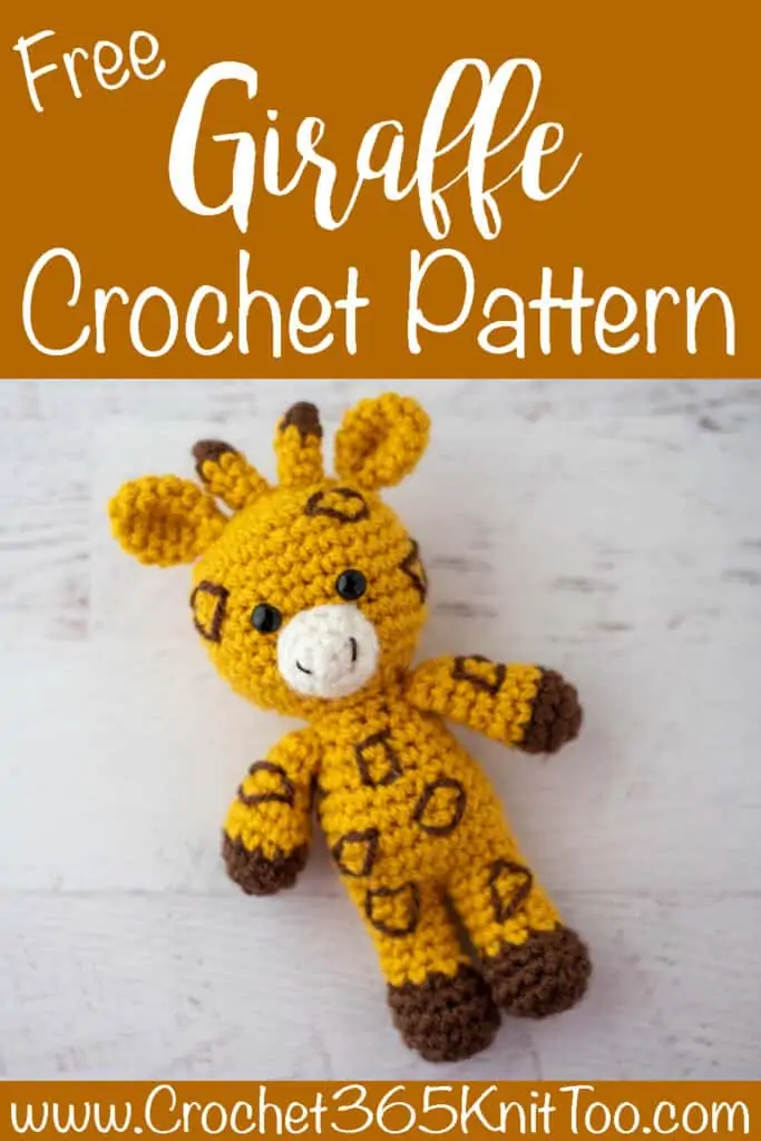 yellow and brown crochet giraffe