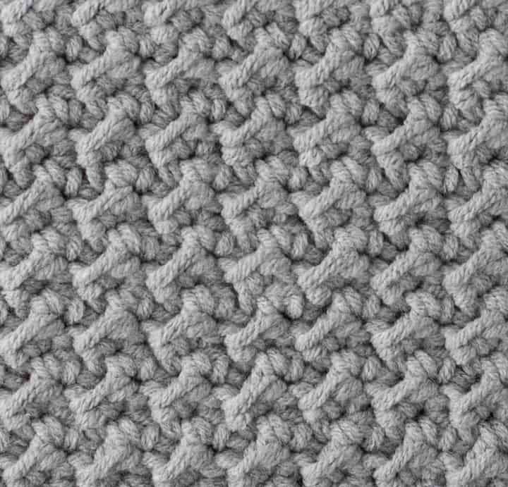 up close crochet stitch swatch
