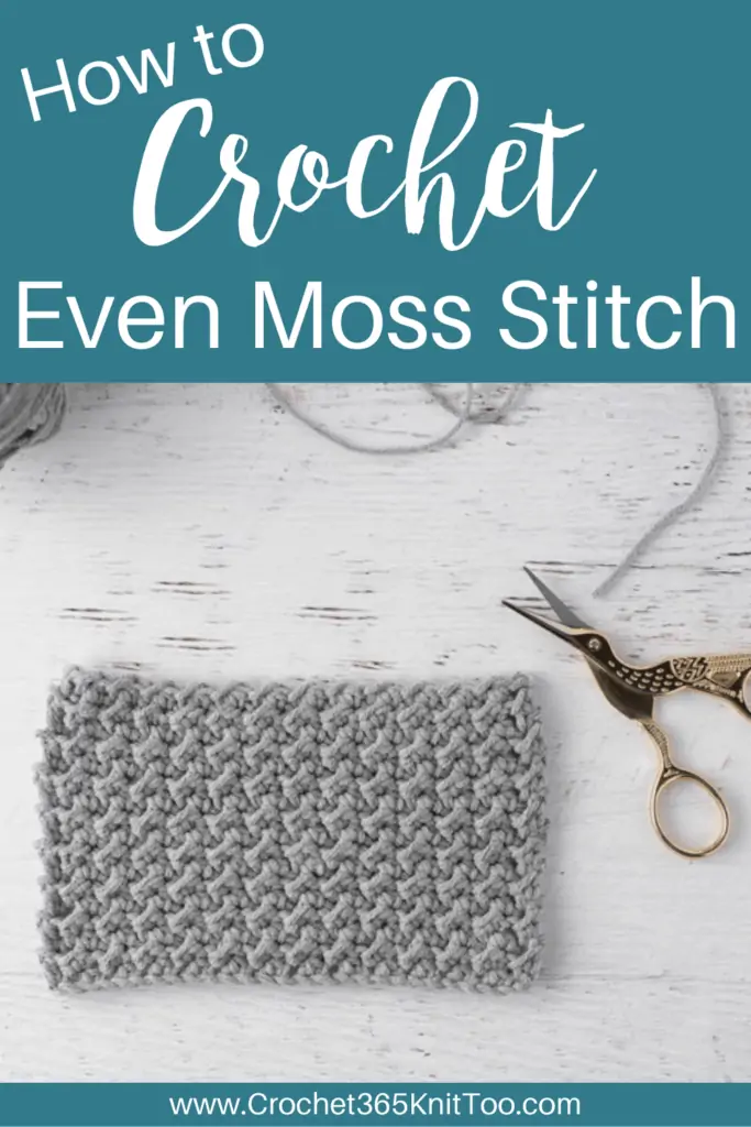 Even Moss Stitch, How to Crochet