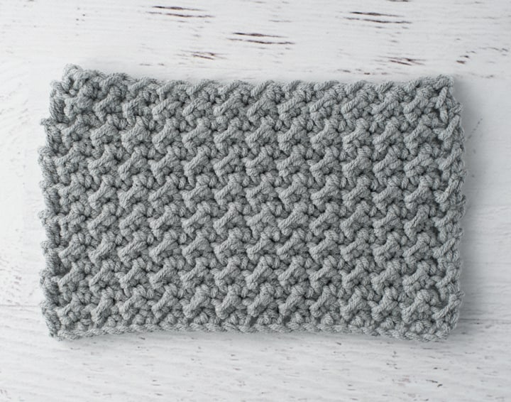 gray crochet stitch sample