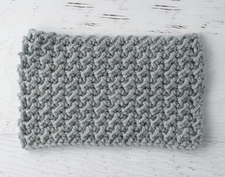 gray crochet stitch sample