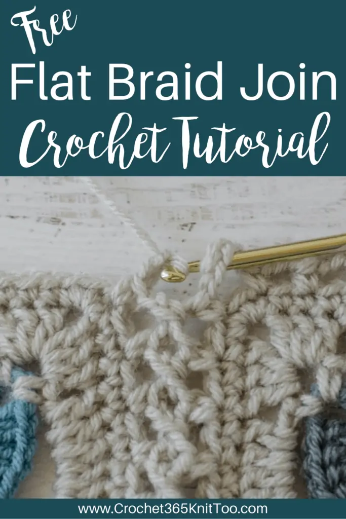 Graphic up close braided crochet join afghan squares in cream yarn